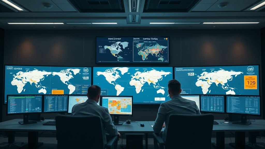 {"prompt":"A smart logistics command center showing global shipment tracking. Professionals at desks with multiple screens displaying maps, cargo routes, and customs data. Sleek, modern export office interior, dim ambient light with glowing monitors.","originalPrompt":"A smart logistics command center showing global shipment tracking. Professionals at desks with multiple screens displaying maps, cargo routes, and customs data. Sleek, modern export office interior, dim ambient light with glowing monitors.","width":1024,"height":576,"seed":42,"model":"flux","enhance":false,"nologo":true,"negative_prompt":"worst quality, blurry","nofeed":false,"safe":false,"quality":"medium","image":[],"isMature":false,"isChild":false}